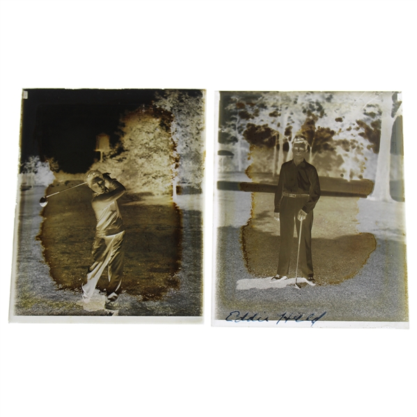 Two (2) Vintage Glass Negative Plates - Action Shot & Pose