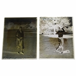 Two (2) Vintage Glass Negative Plates - Action Shot & Pose