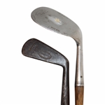 Two (2) Woodshaft Irons Harry Lee Stainless, MacDonald Mid Iron