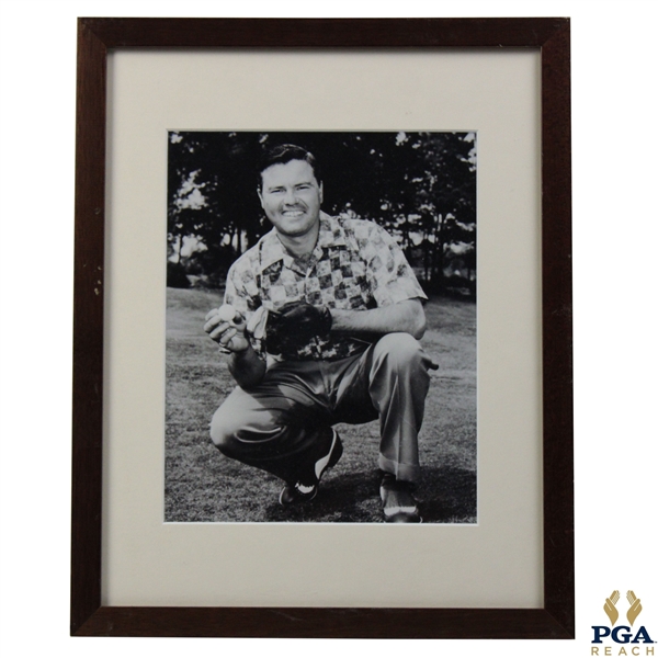 Unknown Golfer Black And White Photo - Framed 