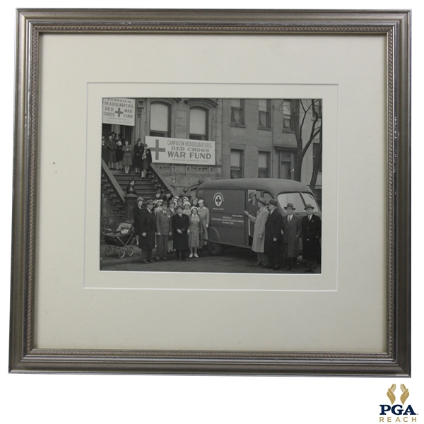 Red Cross War Fund Black And White Photo - Framed 