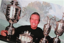 Gary Player Signed Grand Slam Trophy Panoramic Collage JSA ALOA
