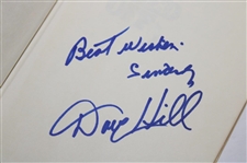 Dave Hill Signed 1977 'Teed Off' Book JSA ALOA