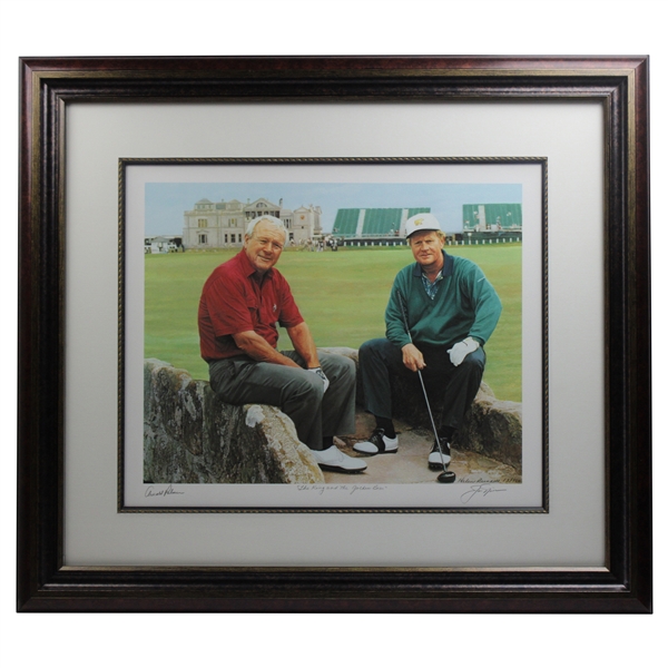 Arnold Palmer & Jack Nicklaus Signed Ltd Ed Swilken Bridge at St Andrews Helen Rundell Print