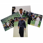 Four (4) Original Tiger Woods Playing in the 2003-2004 Masters Tournament Photos