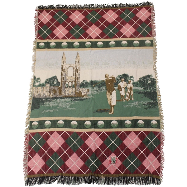 Scottish Golfer Themed Throw Blanket - Brad Bryant Collection