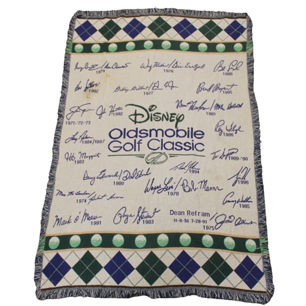 Brad Bryants 1997 Disney Classic Champions Throw Blanket - Up to Tiger 96 Win