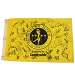 Tiger Woods & others Multi-Signed Nissan Open at Riviera CC Flag JSA ALOA