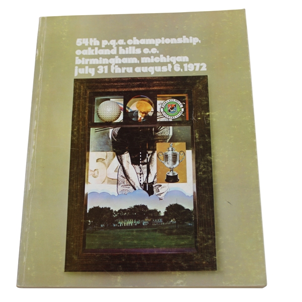 1972 PGA Championship at Oakland Hills CC Program - Gary Player Winner