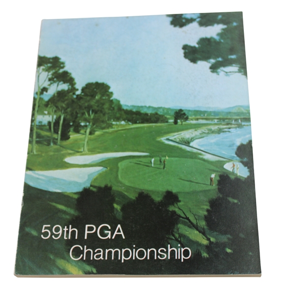 1977 PGA Championship at Pebble Beach Program - Lanny Wadkins Winner