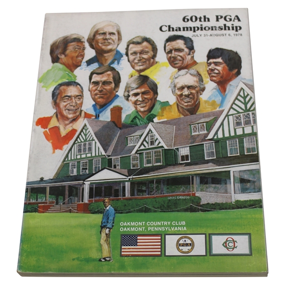 1978 PGA Championship at Oakmont Country Club Program - John Mahaffey Winner