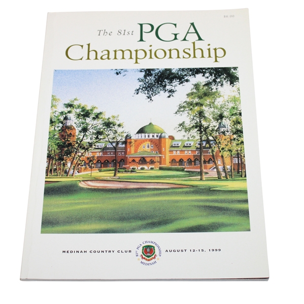 1999 PGA Championship at Medinah Country Club Program - Tiger Woods Winner