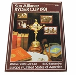 1981 Ryder Cup at Walton Heath Golf Club Program