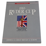 1983 Ryder Cup at PGA National Golf Club Program