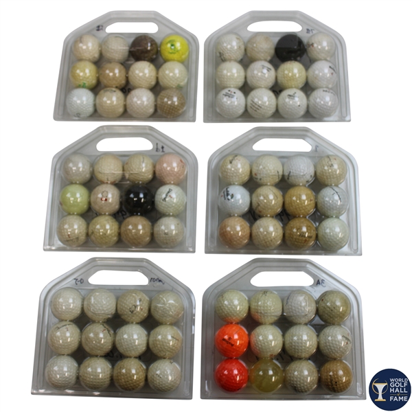 Six (6) Dozen Various Logo, Course & Player Logo Golf Balls - World Golf Hall of Fame Collection