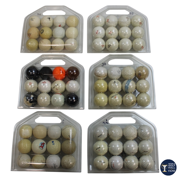 Six (6) Dozen Various Logo, Course & Player Logo Golf Balls - World Golf Hall of Fame Collection