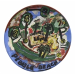 Pebble Beach Hand Painted Ceramic Plate/Tray