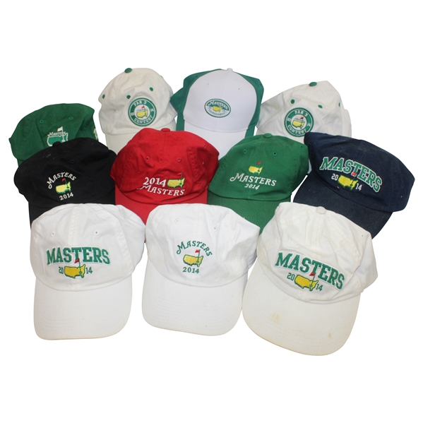 Eleven (11) 2014 Masters Tournament Various Dated, Par-3 & Large Logo Hats