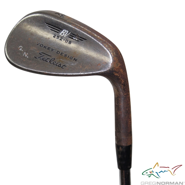 Greg Normans Personal Used Titleist 252-08 BV Vokey Design G.N. 52 Degree Wedge