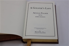 Arnold Palmer Signed 1999 'A Golfers Life' Deluxe Ltd Ed Book #1903/2500 w/Card JSA ALOA