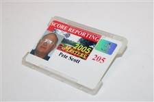 2005 Masters Tournament Score Reporting Badge #205 - Pete Scott