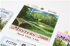 2007, 2008, 2009 & 2011 Masters Tournament SERIES Badges - Johnson/Immelman/Cabrera/Schwartzel