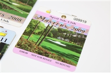 2007, 2008, 2009 & 2011 Masters Tournament SERIES Badges - Johnson/Immelman/Cabrera/Schwartzel