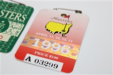 1989, 1990 & 1996 Masters Tournament SERIES Badges - Nick Faldo Winner