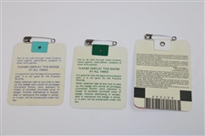 1989, 1990 & 1996 Masters Tournament SERIES Badges - Nick Faldo Winner