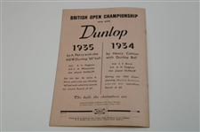 1935 English Golf Union Intl. Matches at Royal Lytham Friday Order of Play Program