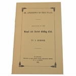 1994 'St. Andrews To The Play - Dedicated to R&A' Ltd Ed 40/300 Booklet - Facsimile of 1854 Booklet
