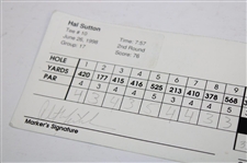 Phil Mickelson & Hal Sutton Signed 1998 Motorola Western Open Scorecard 