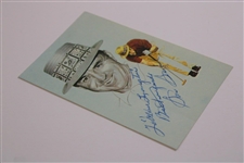 Sam Snead Signed Side Saddle Putting Postcard - Personalized JSA #PP71864