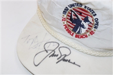 Jack Nicklaus & Tom Watson Signed 1992 Pebble Beach US Open Hat JSA ALOA