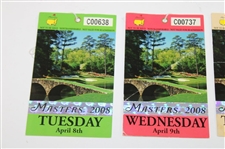 2008 Masters Tournament Tuesday, Wednesday, Thursday & Friday Tickets