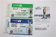 Six (6) The Open Championship Tickets/Passes-  2009, 2012, 2015, 2017 & 2019(x2)