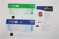 Six (6) The Open Championship Tickets/Passes-  2009, 2012, 2015, 2017 & 2019(x2)