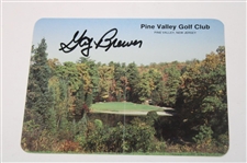 Floyd, Brewer, Kite & Crampton Signed Pine Valley Golf Club Scorecards