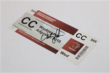 Dustin Johnson Signed 2010 WGA Championship at Firestone CC Wednesday Ticket JSA ALOA
