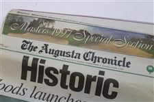 Original 1997 The Augusta Chronicle Masters Special Edition Newspaper w/Map & Insert Paper