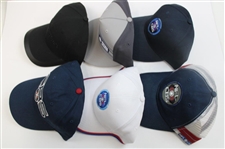 Six (6) Various Official CBS Sports Media Issued NFL Hats - Unworn