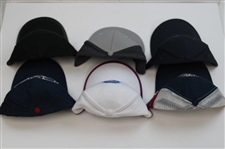 Six (6) Various Official CBS Sports Media Issued NFL Hats - Unworn