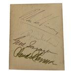 Claude Harmon, Nelson, Sarazen & De Vicenzo Signed Cut JSA #ZZ01220