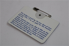 1979 Masters Tournament SERIES Badge #23957 - Fuzzy Zoeller Winner