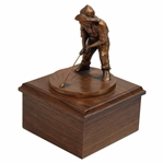 Pinehurst Country Club Putter Boy Bronze Sundial Statue on Plinth