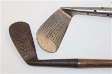 LH Macgregor B4 Perfection Mashie & Hoylake Dot Face Mid Iron w/Sheepskin Grip