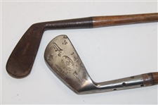 LH Macgregor B4 Perfection Mashie & Hoylake Dot Face Mid Iron w/Sheepskin Grip