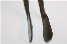 LH Spalding Gold Medal 2 Dot Punched Face Iron & LH Spalding Gold Medal 1 Smooth Face Iron