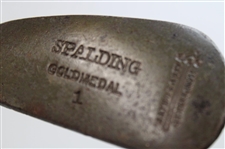 LH Spalding Gold Medal 2 Dot Punched Face Iron & LH Spalding Gold Medal 1 Smooth Face Iron