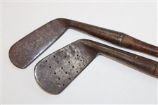 Two (2) LH Spalding Gold Medal Hand Forged Irons Circa 1905